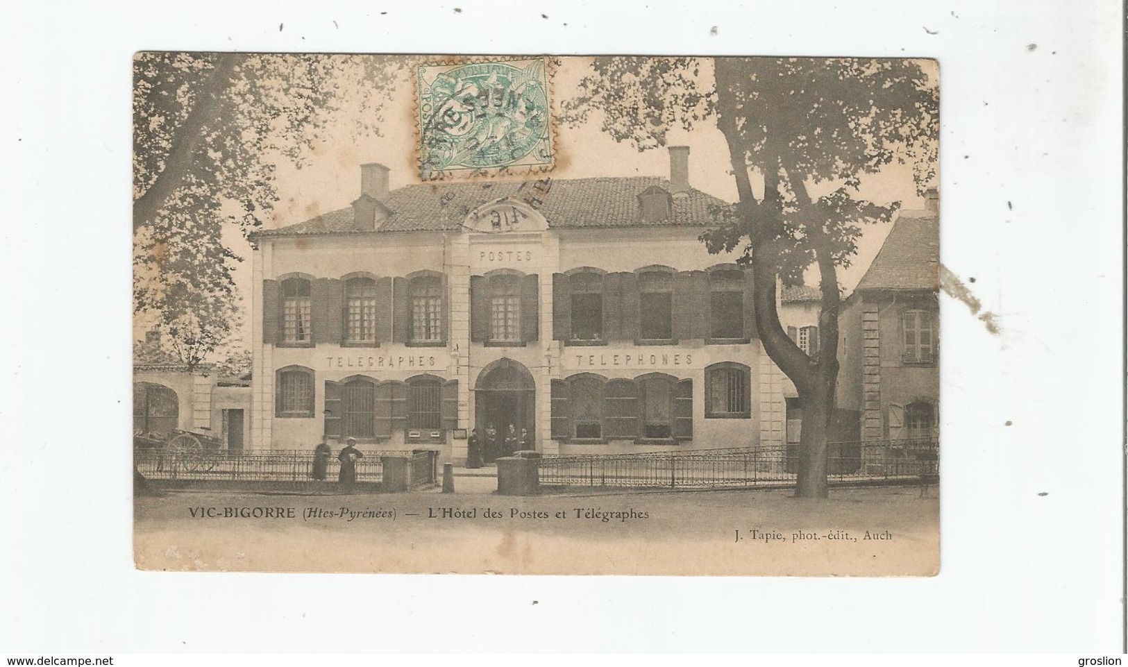 VIC BIGORRE (HTES PYRENEES) L'HOTEL DES POSTES ET TELEGRAPHES 1905 - Vic Sur Bigorre
