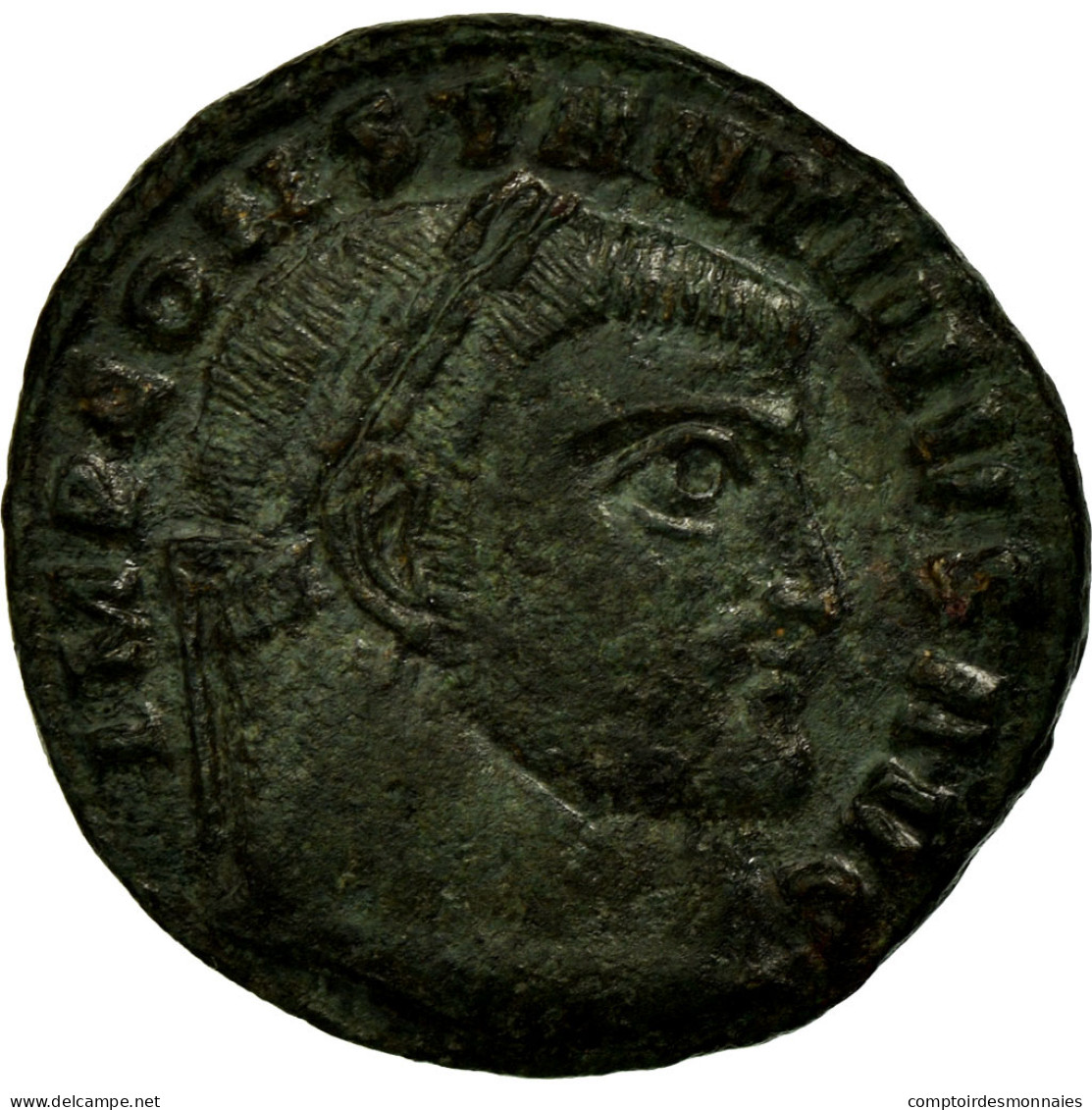 Monnaie, Constantin I, Nummus, 312-313, Siscia, TTB, Cuivre, RIC:7 - L'Empire Chrétien (307 à 363)