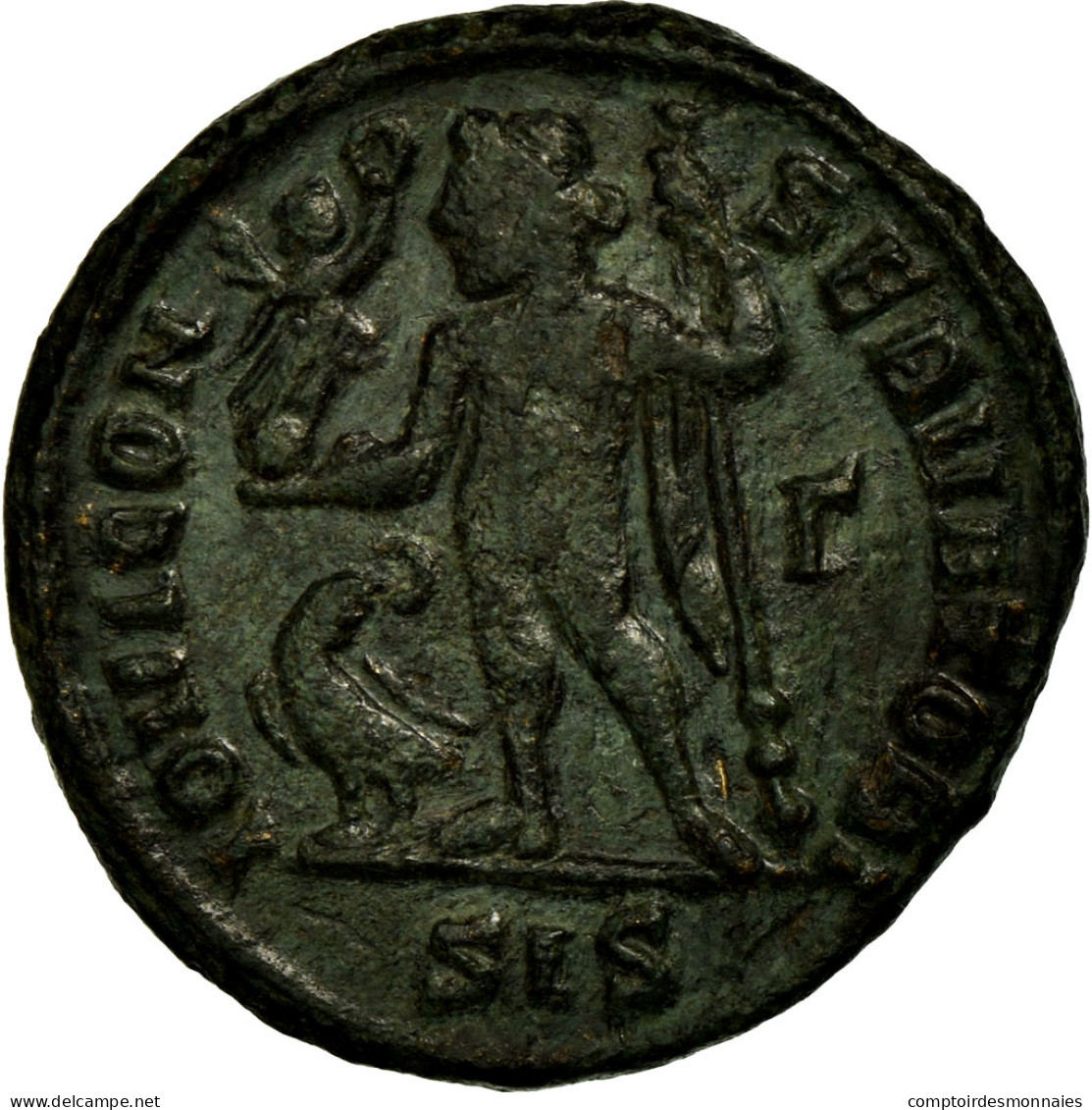 Monnaie, Constantin I, Nummus, 312-313, Siscia, TTB, Cuivre, RIC:7 - L'Empire Chrétien (307 à 363)