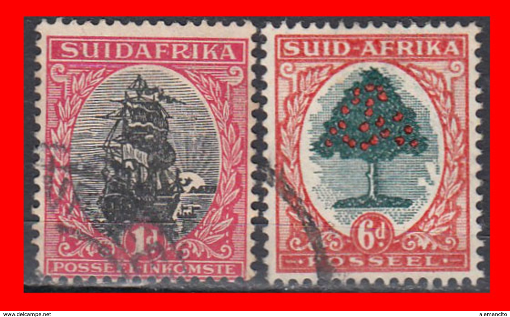 SUID AFRICA 2 SELLOS AÑO 1926 - Servizio