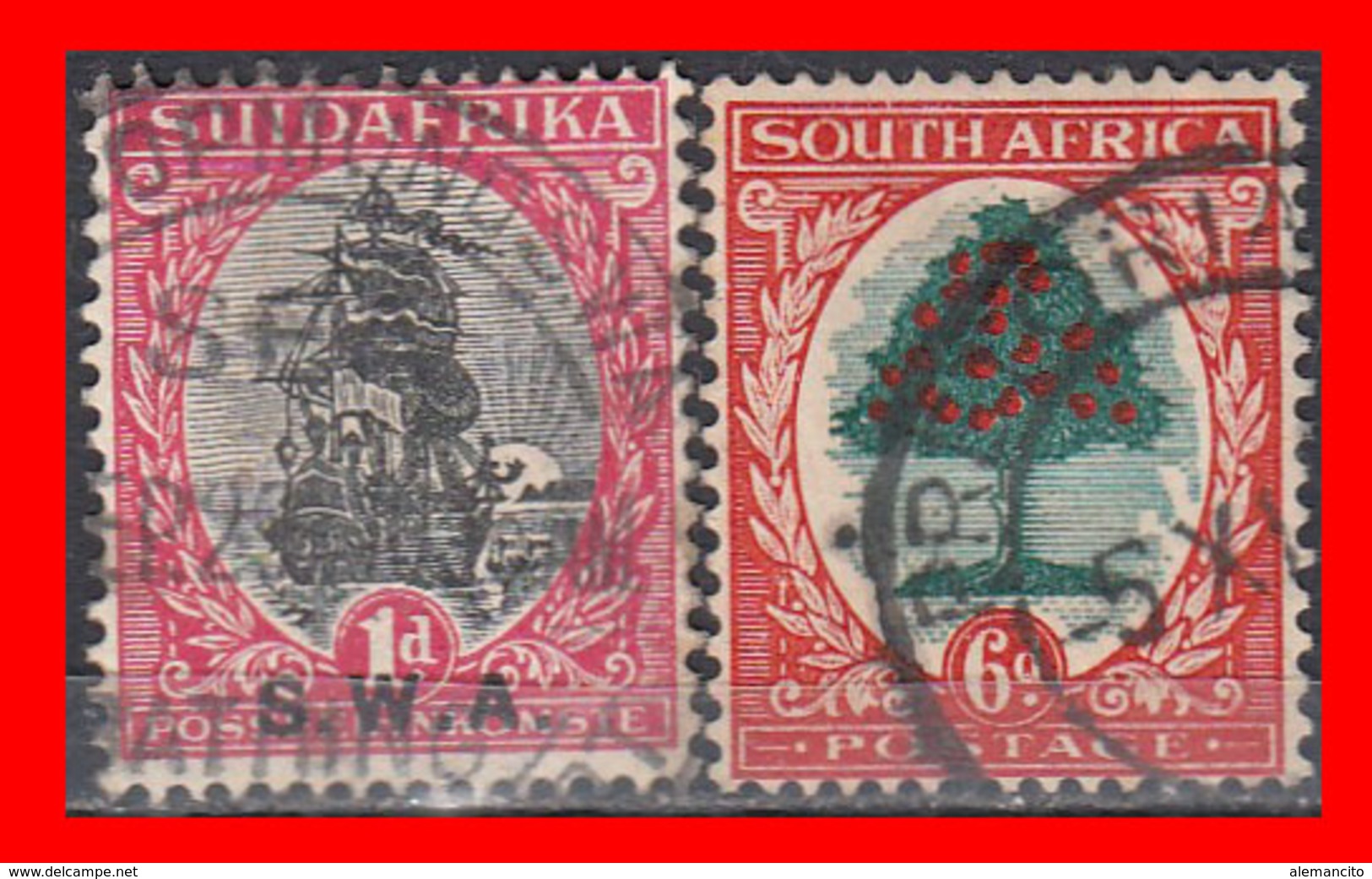 SUID AFRICA 2 SELLOS AÑO 1926 - Timbres De Service