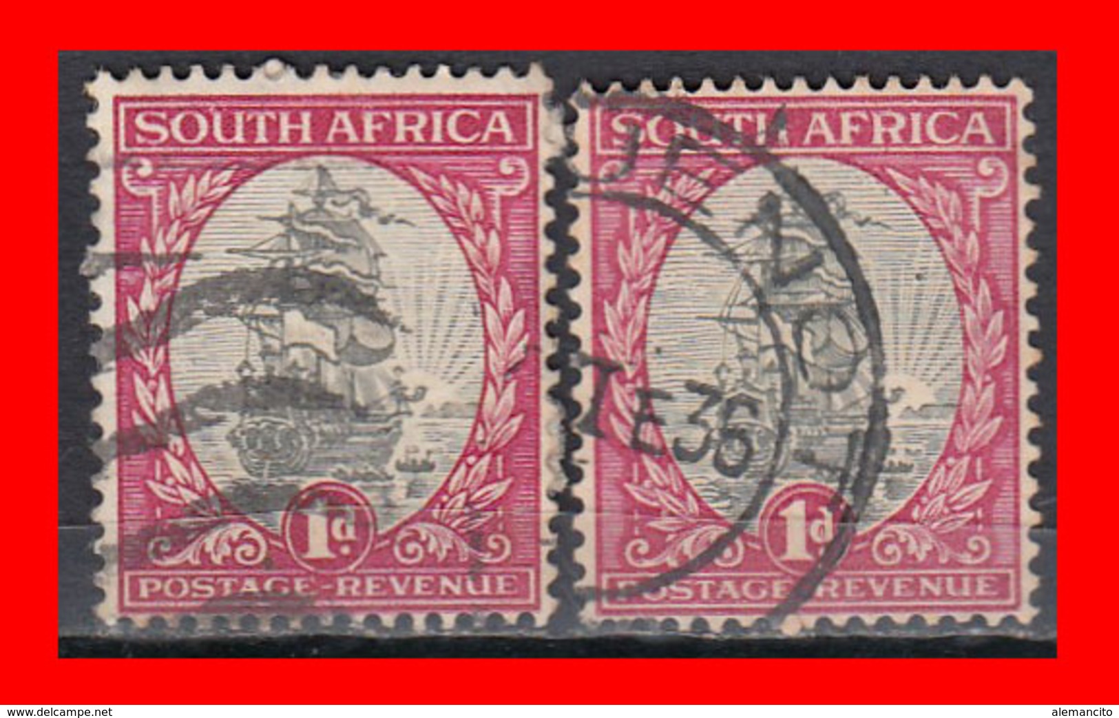 SUID AFRICA 2 SELLOS AÑO 1926 - Dienstzegels