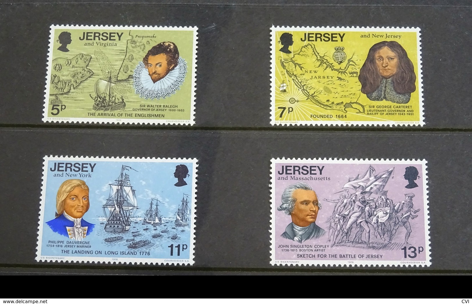 Jersey QEII 1976 Yt.138-141/SG160-163 American Bicentenary Set Presentation Pack Mint Never Hinged. - Jersey