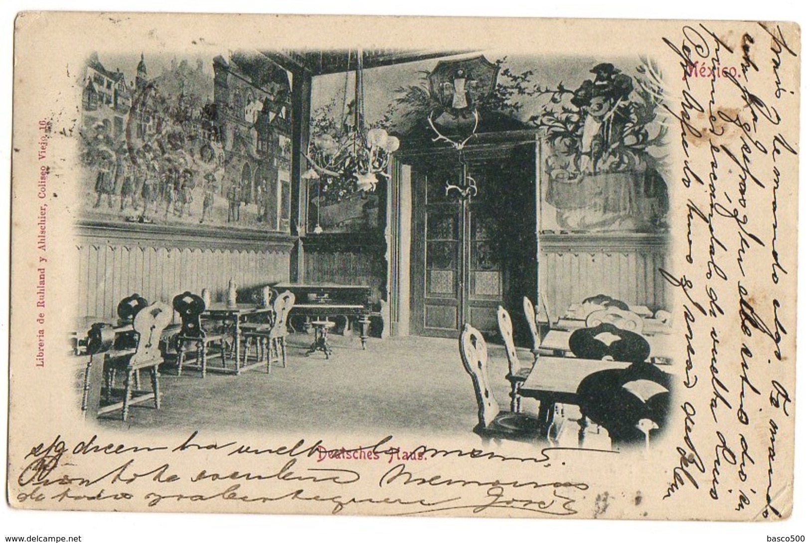 1901 MEXICO - Carte Sur Le Salon Du DEUTSCHES HAUS - Mexique