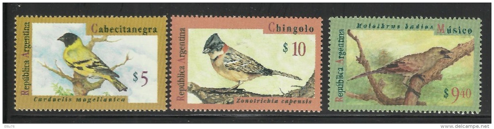 ARGENTINA   1995   BIRDS    MNH - Other & Unclassified