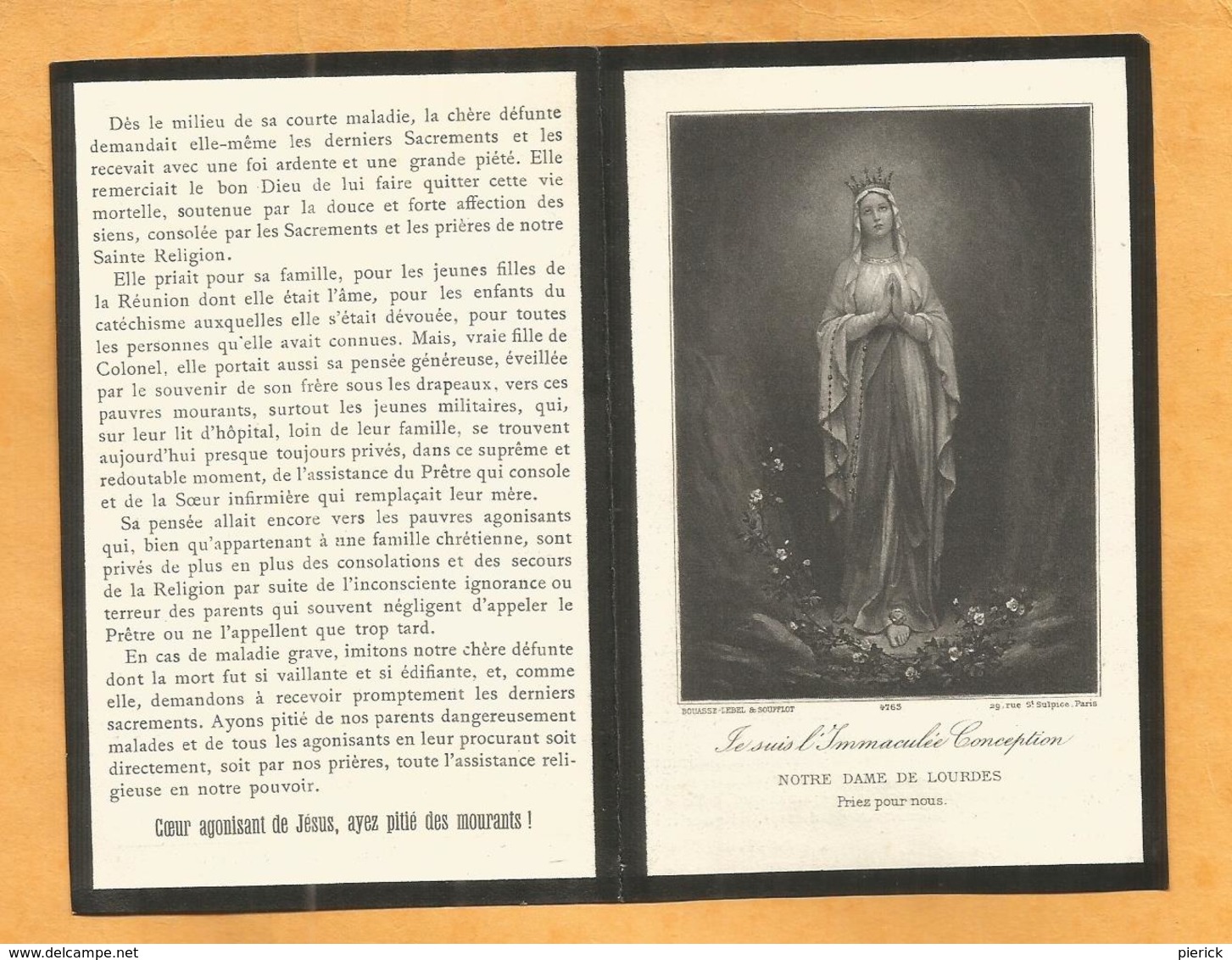 IMAGE GENEALOGIE FAIRE PART AVIS DECES CARTE MORTUAIRE TERRIS LAURIS 1887 1908 VAUCLUSE - Décès