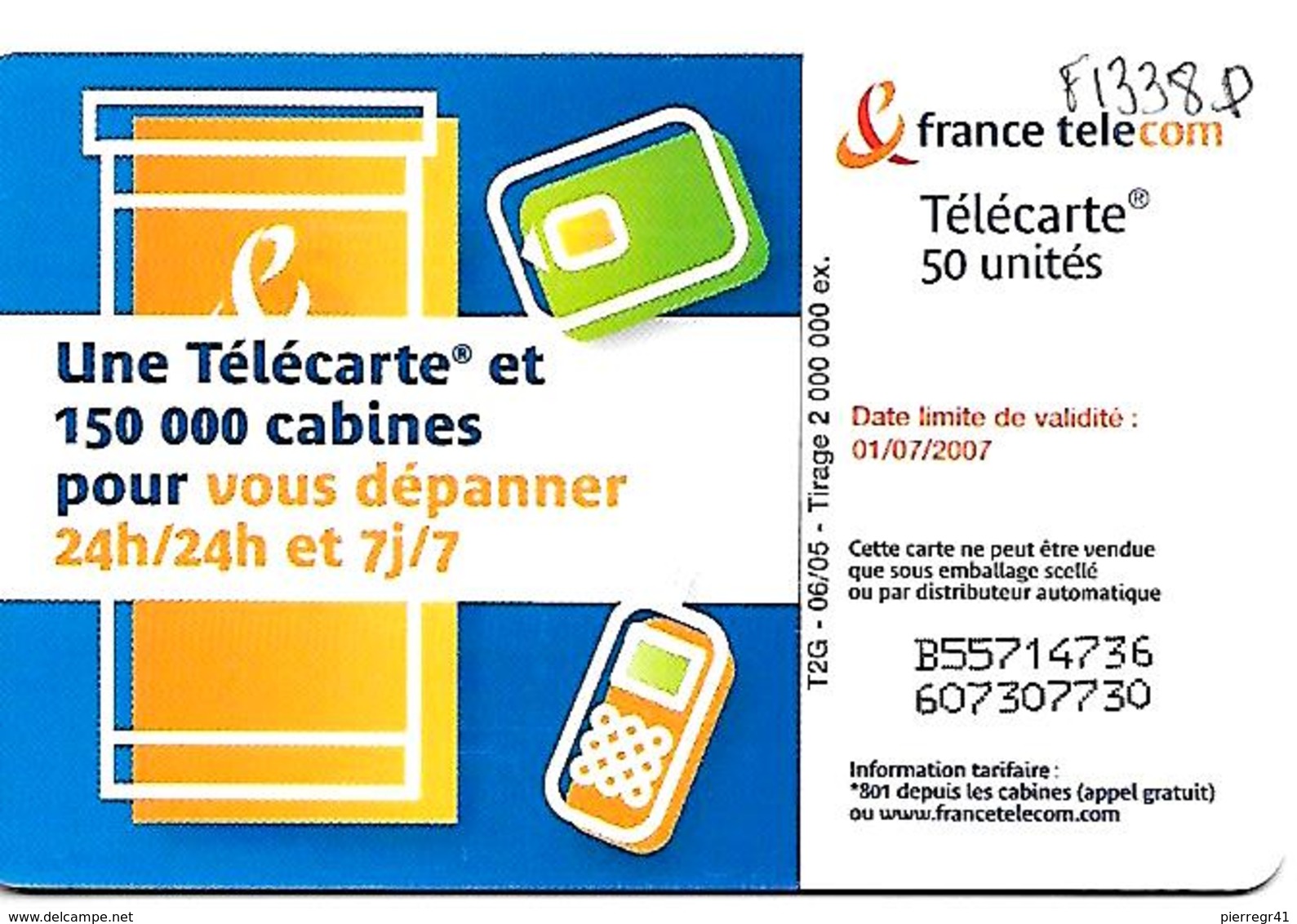 TC-°PUBLIC-F1338P-50U-GEM2-06/05-CABINE GARCON- -UTILISE-TBE- - 2005