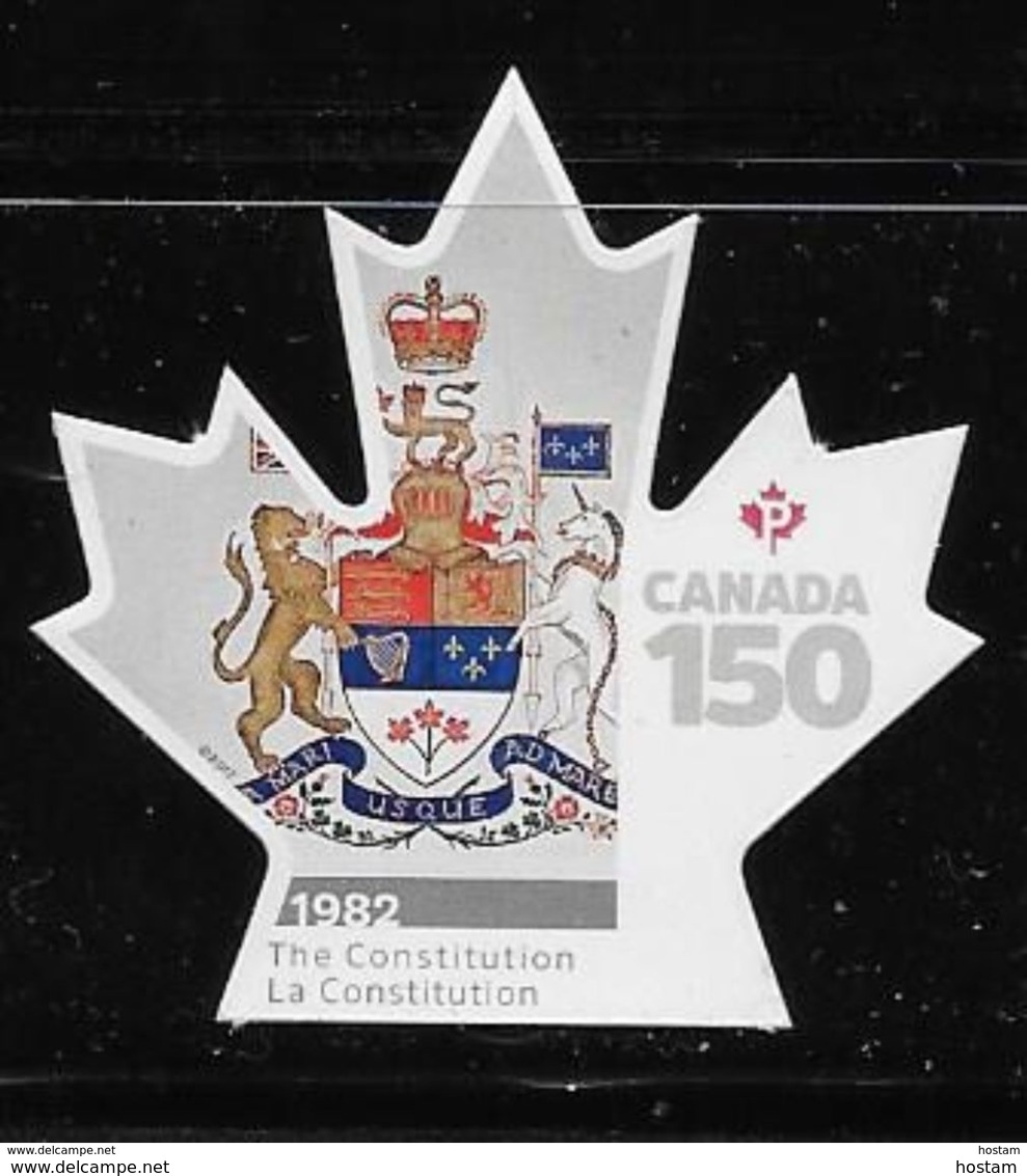 CANADA 2017  #3005i,  CANADA 150th    THE CONSTITUTION MNH DIE CUT - Single Stamps