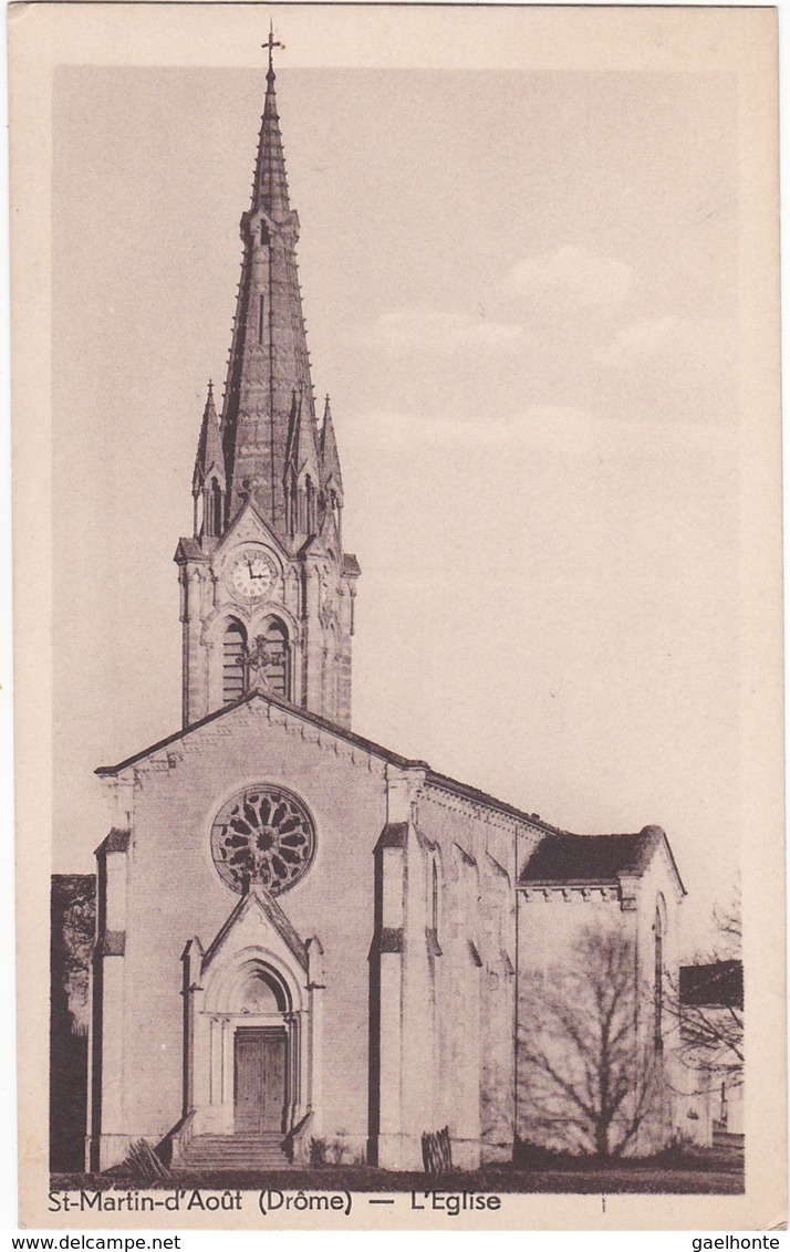 F26-019 SAINT MARTIN D'AOUT - FACADE DE L'EGLISE - Autres & Non Classés