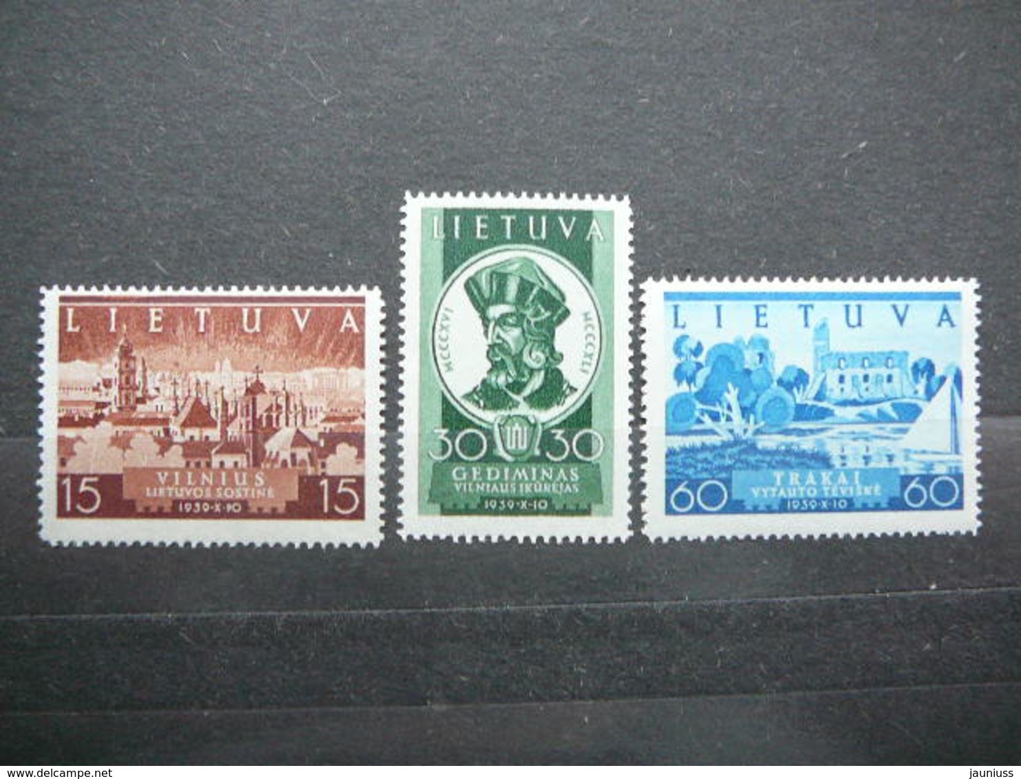 Recovery Of Vilnius # Lietuva Lithuania Litauen Lituanie Litouwen # 1940 MNH # Mi. 443/5 - Lituanie