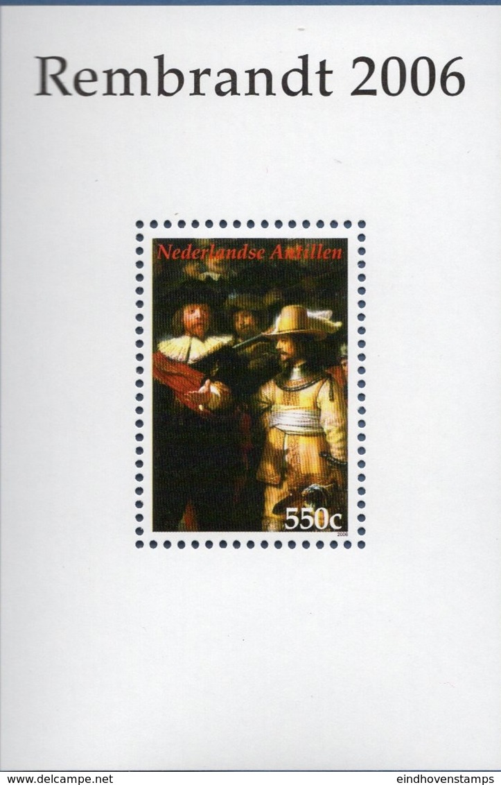 Dutch Antilles 2006 Rembrandt Night Watch  Block Issue MNH Nachtwacht 17th Century - Rembrandt