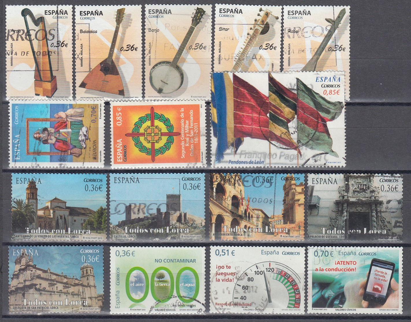 2012 LOTE DE SELLOS USADOS. - Used Stamps