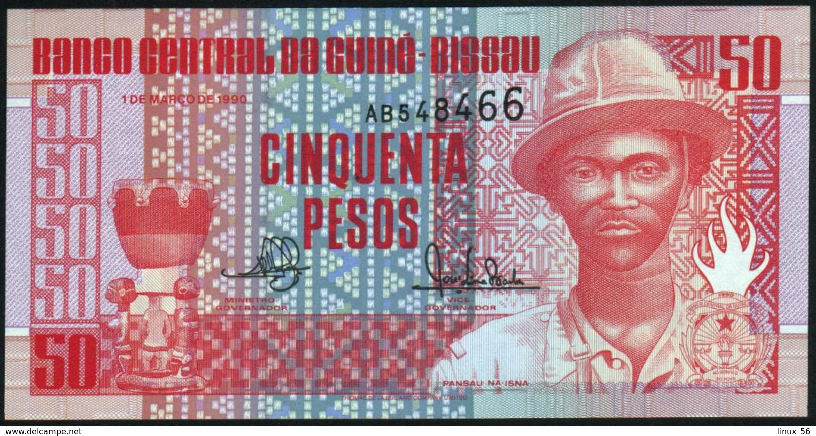 GUINEA BISSAU - 50 Pesos 01.03.1990 UNC P.10 - Guinea-Bissau