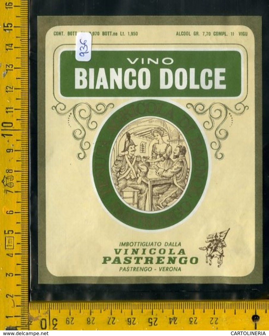 Etichetta Vino Liquore Bianco Dolce Pastrengo Verona - Altri & Non Classificati