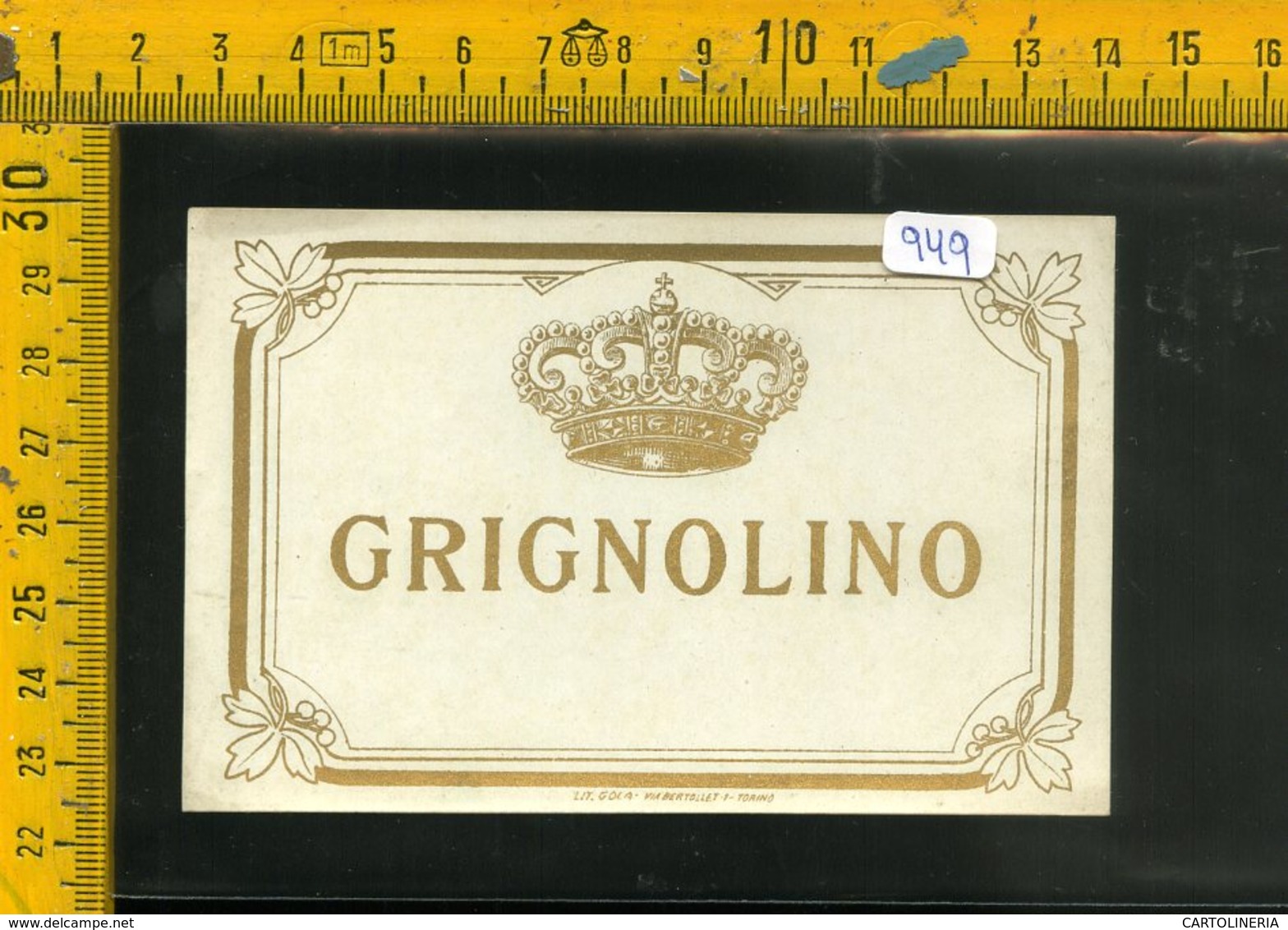 Etichetta Vino Liquore Grignolino - Altri & Non Classificati