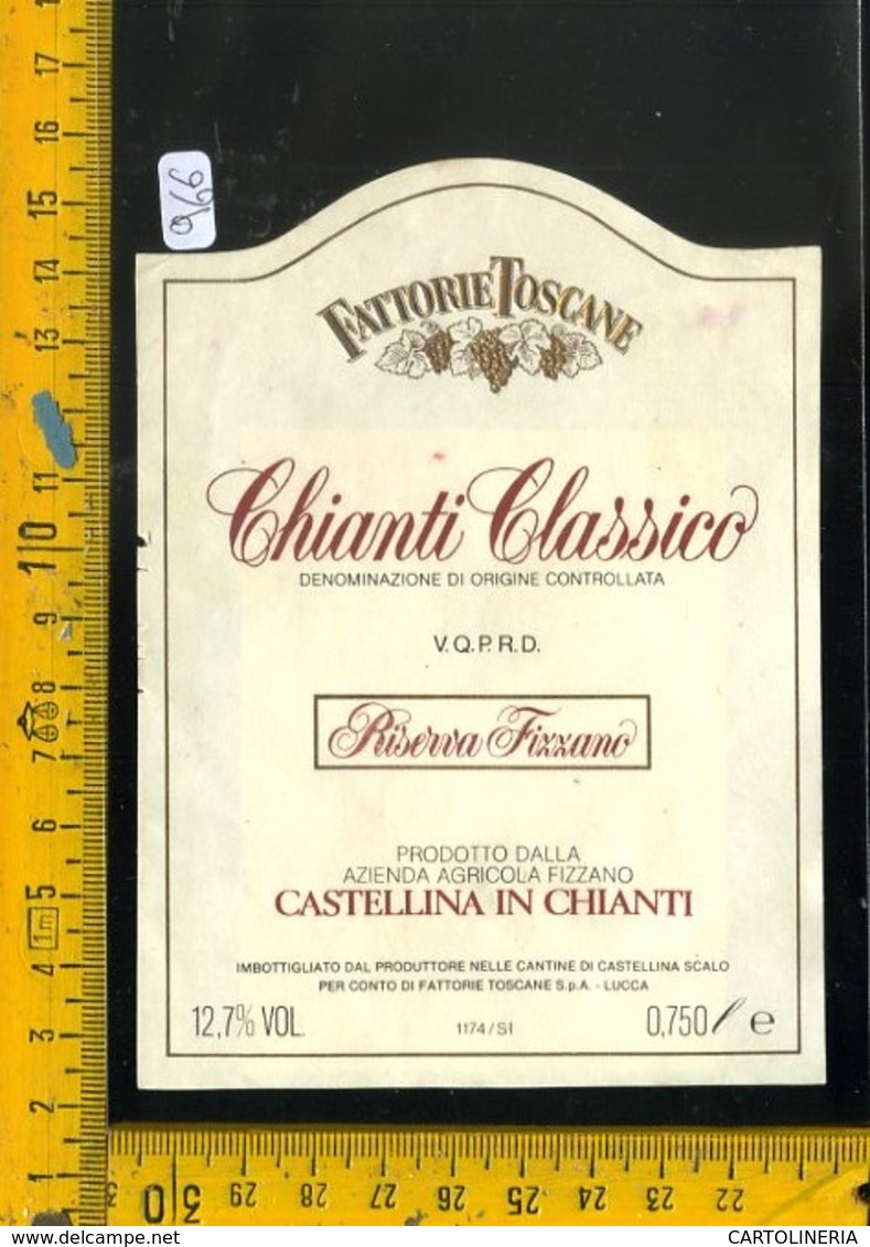 Etichetta Vino Liquore Chianti Classico Fizzano Castellina In Chianti - Otros & Sin Clasificación