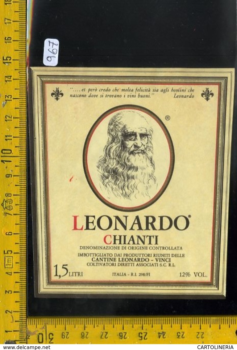 Etichetta Vino Liquore Chianti Leonardo - Altri & Non Classificati