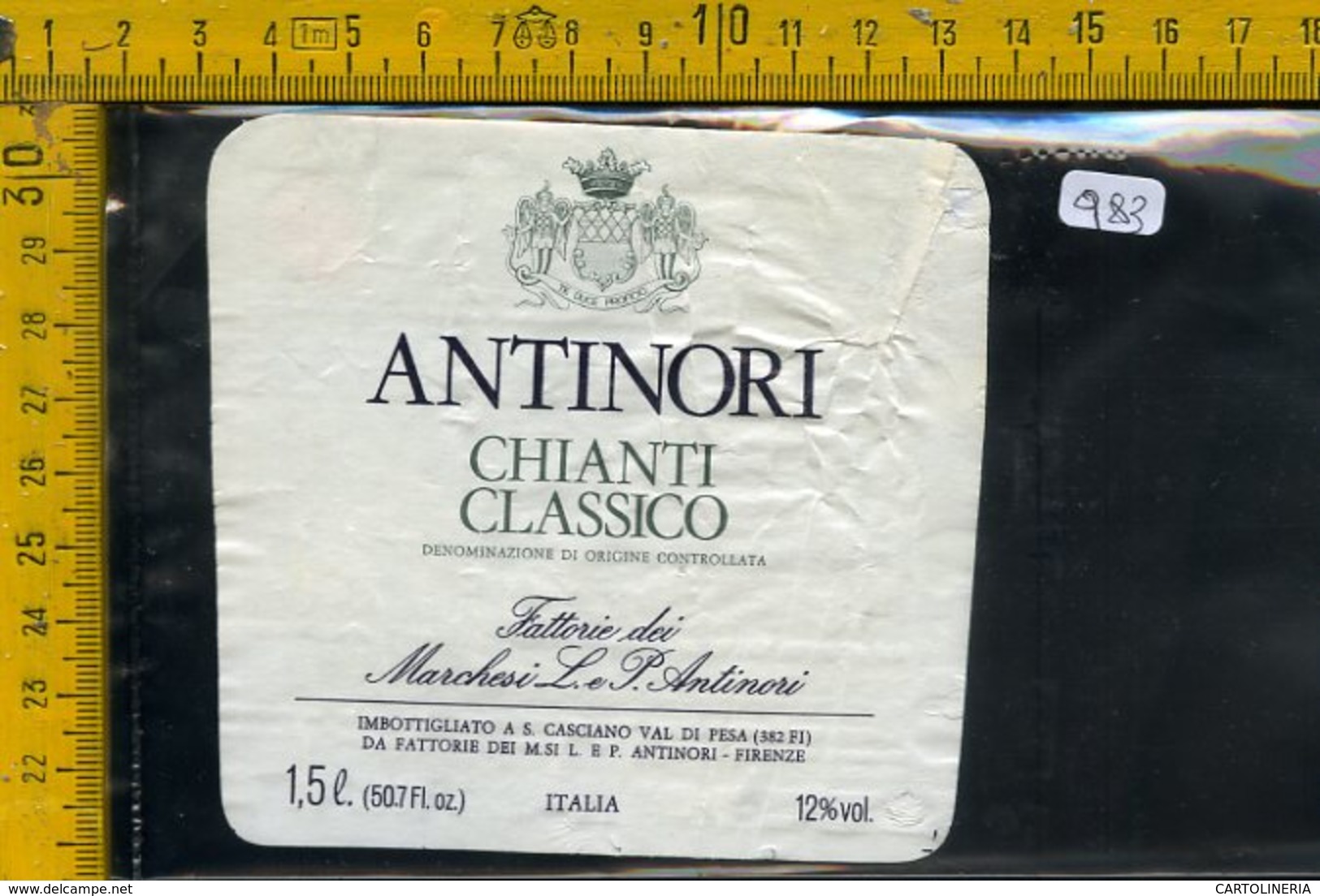 Etichetta Vino Liquore Chianti Antinori S. Casciano Val Di Pesa FI - Altri & Non Classificati