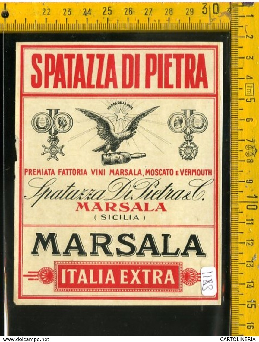 Etichetta Vino Liquore Marsala Spatazza Di Pietra Sicilia - Other & Unclassified