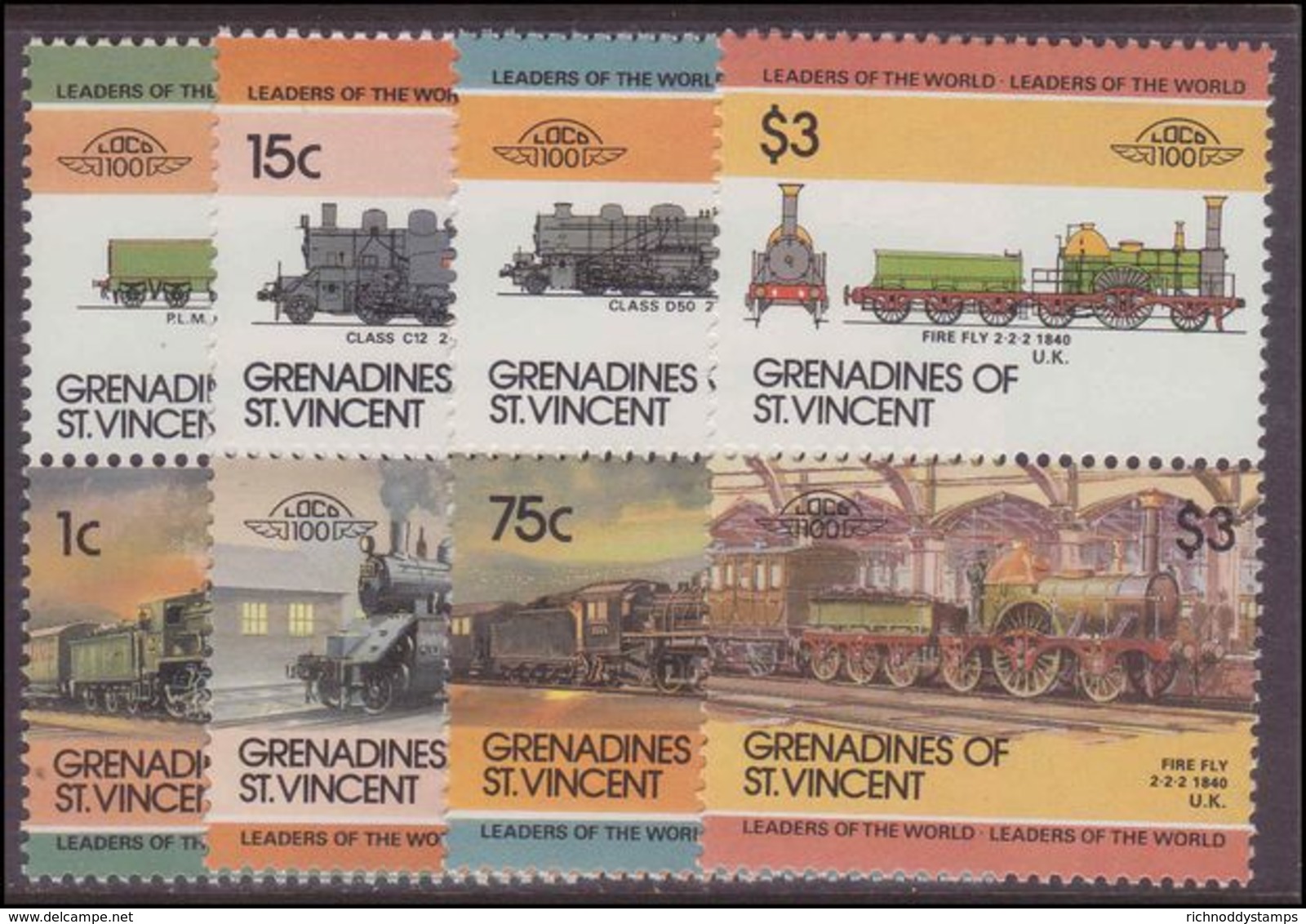 St Vincent Grenadines 1985 Trains (3rd Series) Unmounted Mint. - St.Vincent & Grenadines