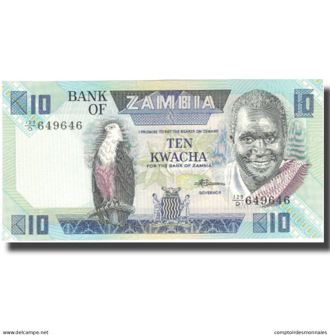 Billet, Zambie, 10 Kwacha, Undated (1980-88), KM:26e, NEUF - Zambie