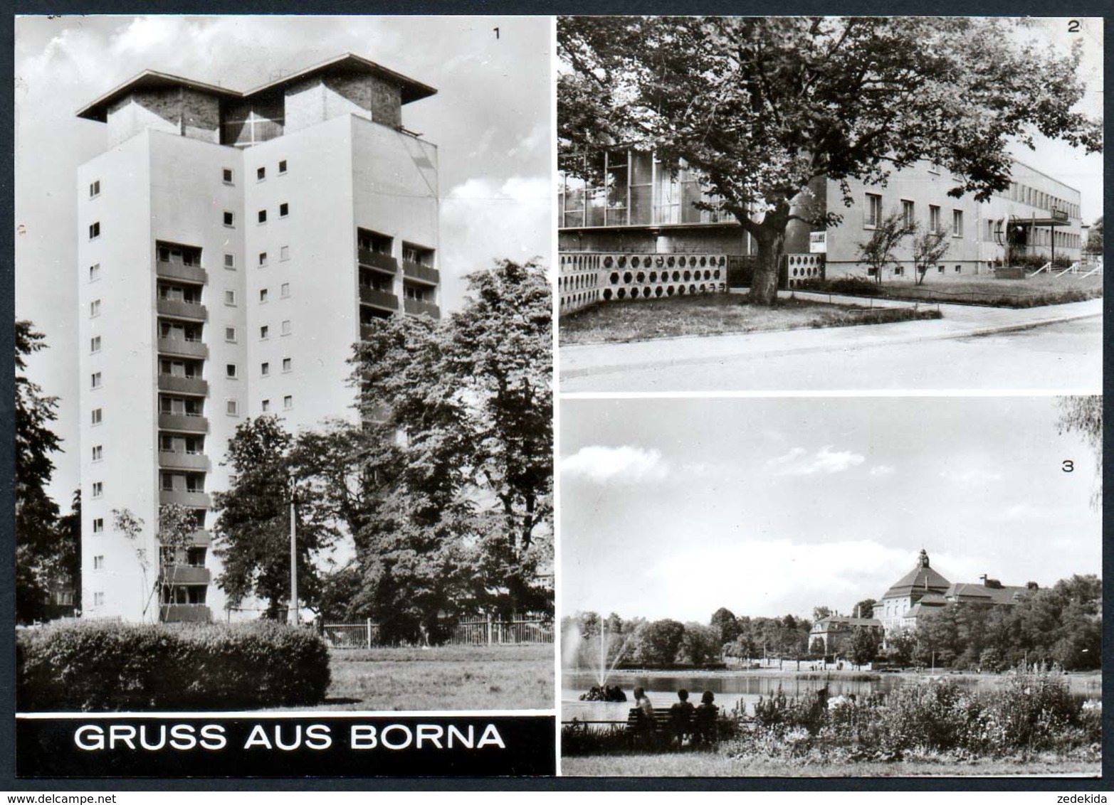 C1810 - Borna - Hochhaus Kulturhaus DSF Schule - Reichenbach - Borna