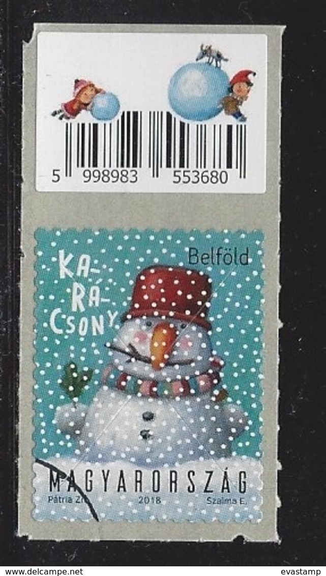 HUNGARY - 2018.  Christmas / Snowman USED!!! - Essais, épreuves & Réimpressions