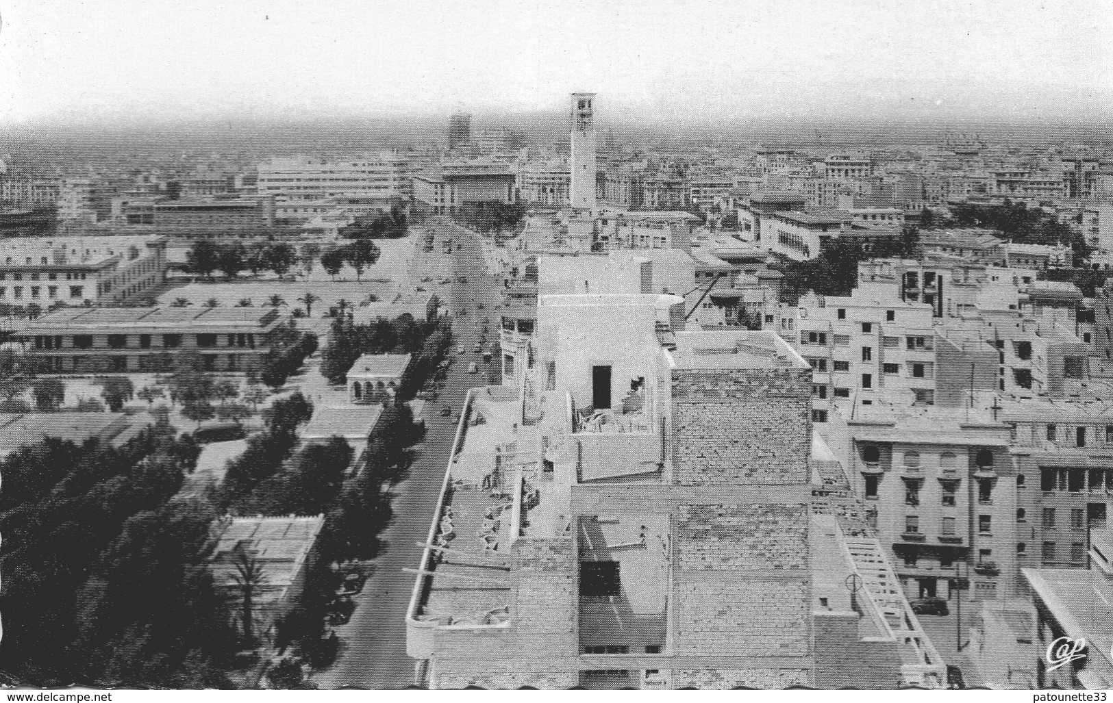 MAROC CASABLANCA VUE VERS LES BATIMENTS MUNICIPAUX ET LE PORT CARTE PHOTO DENTELEE - Casablanca