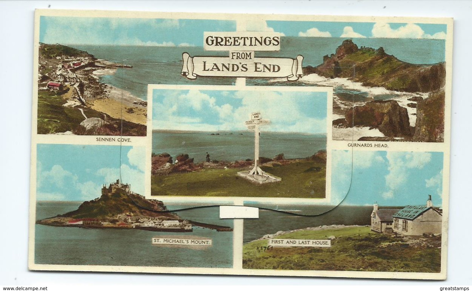 Postcard Novelty Card Land's End Cornwall Unused - Land's End