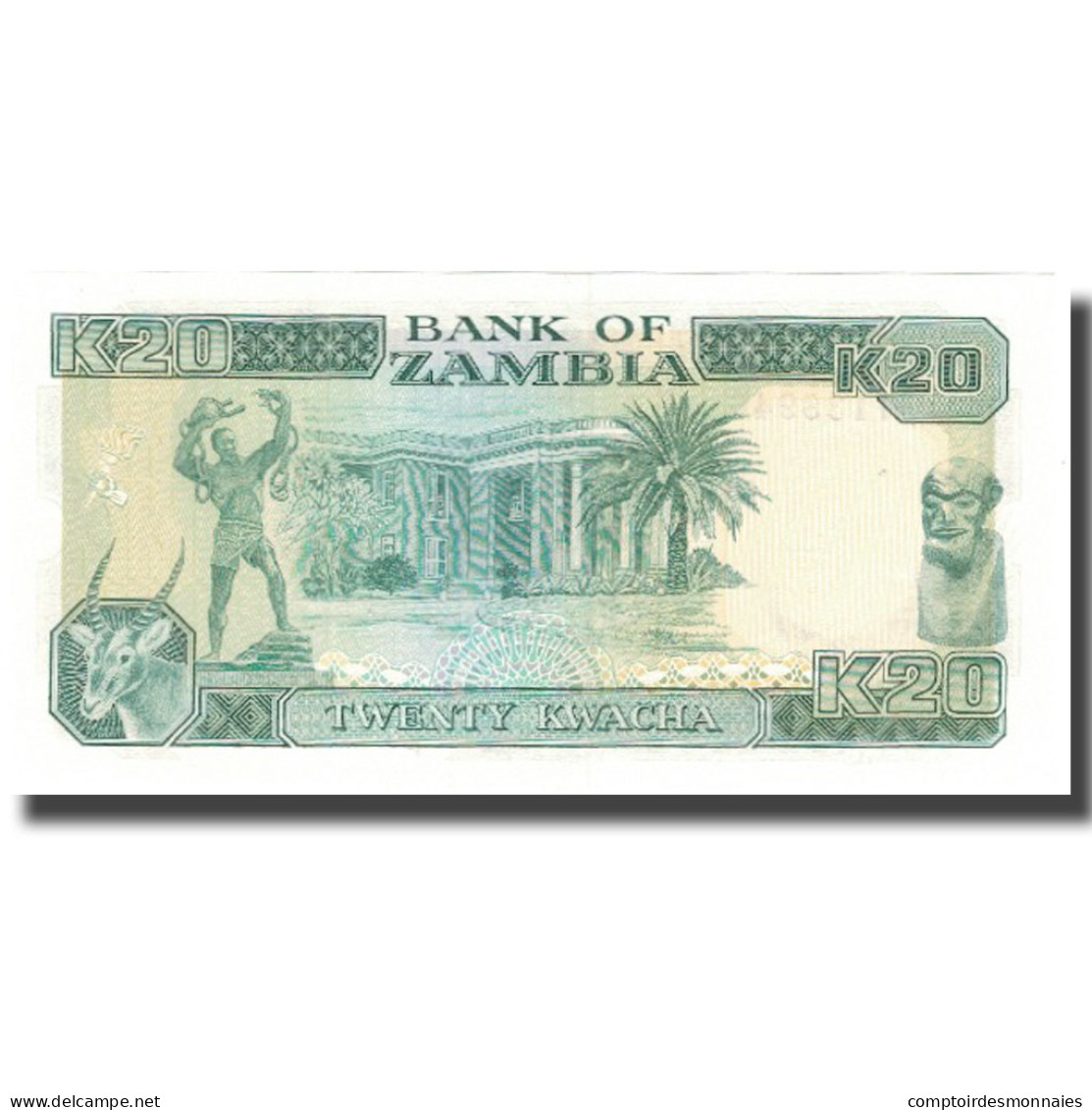 Billet, Zambie, 20 Kwacha, Undated (1989-91), KM:32b, NEUF - Zambia