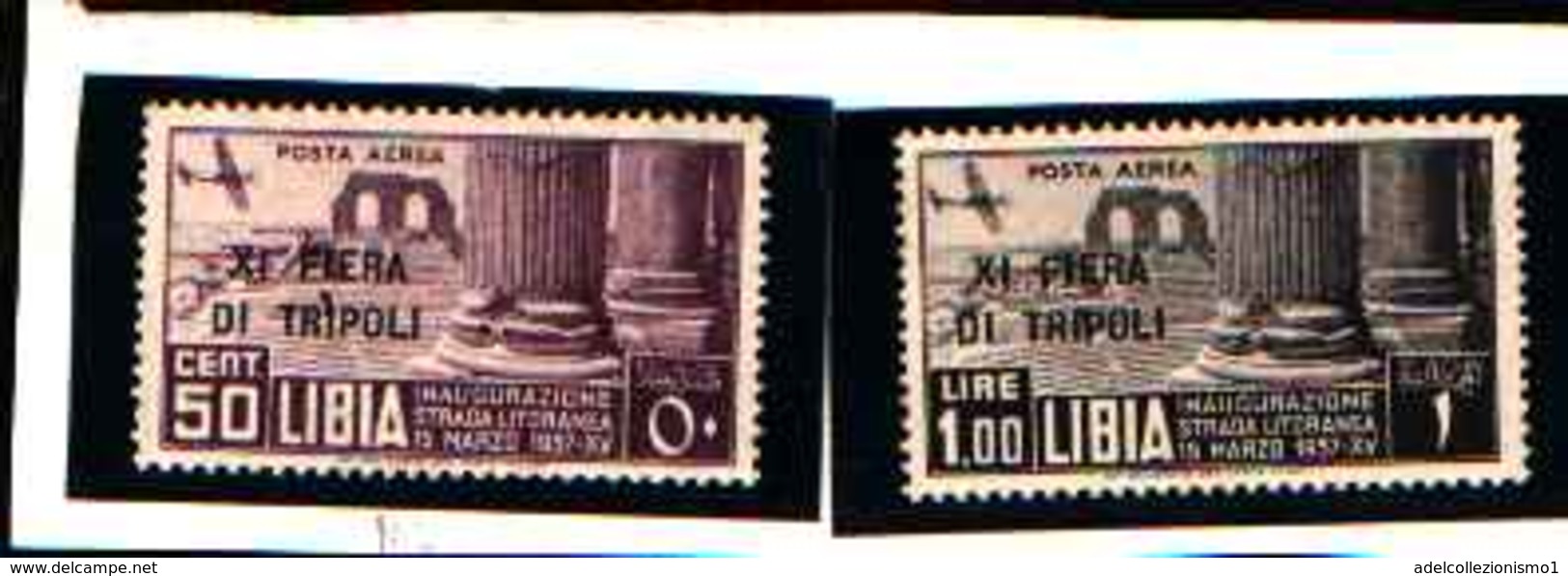90302) LIBIA- 11ª Fiera Di Tripoli - POSTA AEREA - 24 Aprile 1937-MNH** - Libya