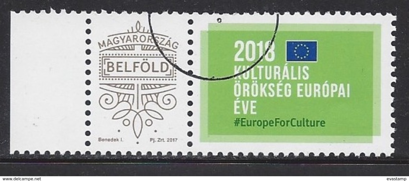 HUNGARY - 2018.  Personalized Stamp With "Belföld" / Label : European Year Of Cultural Heritage Stamp USED!!! - Proofs & Reprints