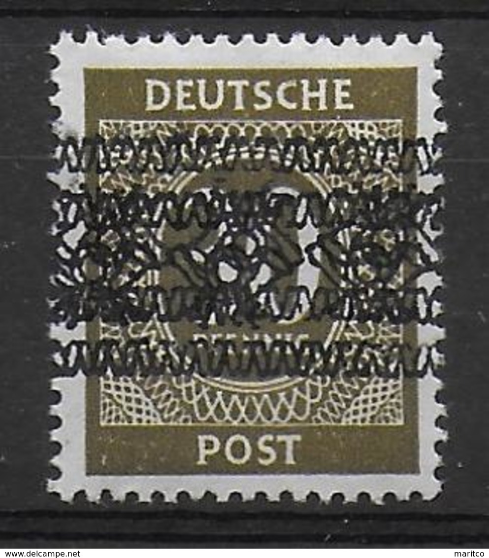 Deutschland Amerikanische Und Britische Zone 63I DD Doppelte Bandaufdruck Double Overprint Fehler Error - Andere & Zonder Classificatie