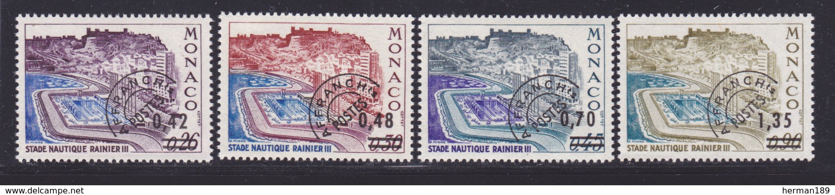 MONACO PREOBLITERES N°  34 à 37 ** MNH Neufs Sans Charnière, TB (D8221) Stade Nautique Rainier III 1975 - Préoblitérés