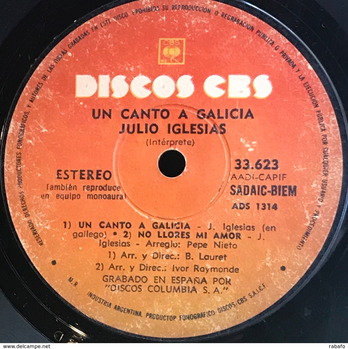 EP Argentino De Julio Iglesias Año 1972 Reedición - Autres - Musique Espagnole