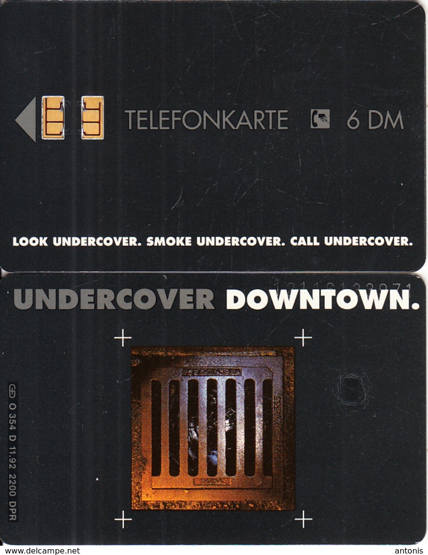 GERMANY(chip) - Undercover Cigarettes 4/Downtown(O 354 D), Tirage 2200, 11/92, Mint - O-Series : Séries Client