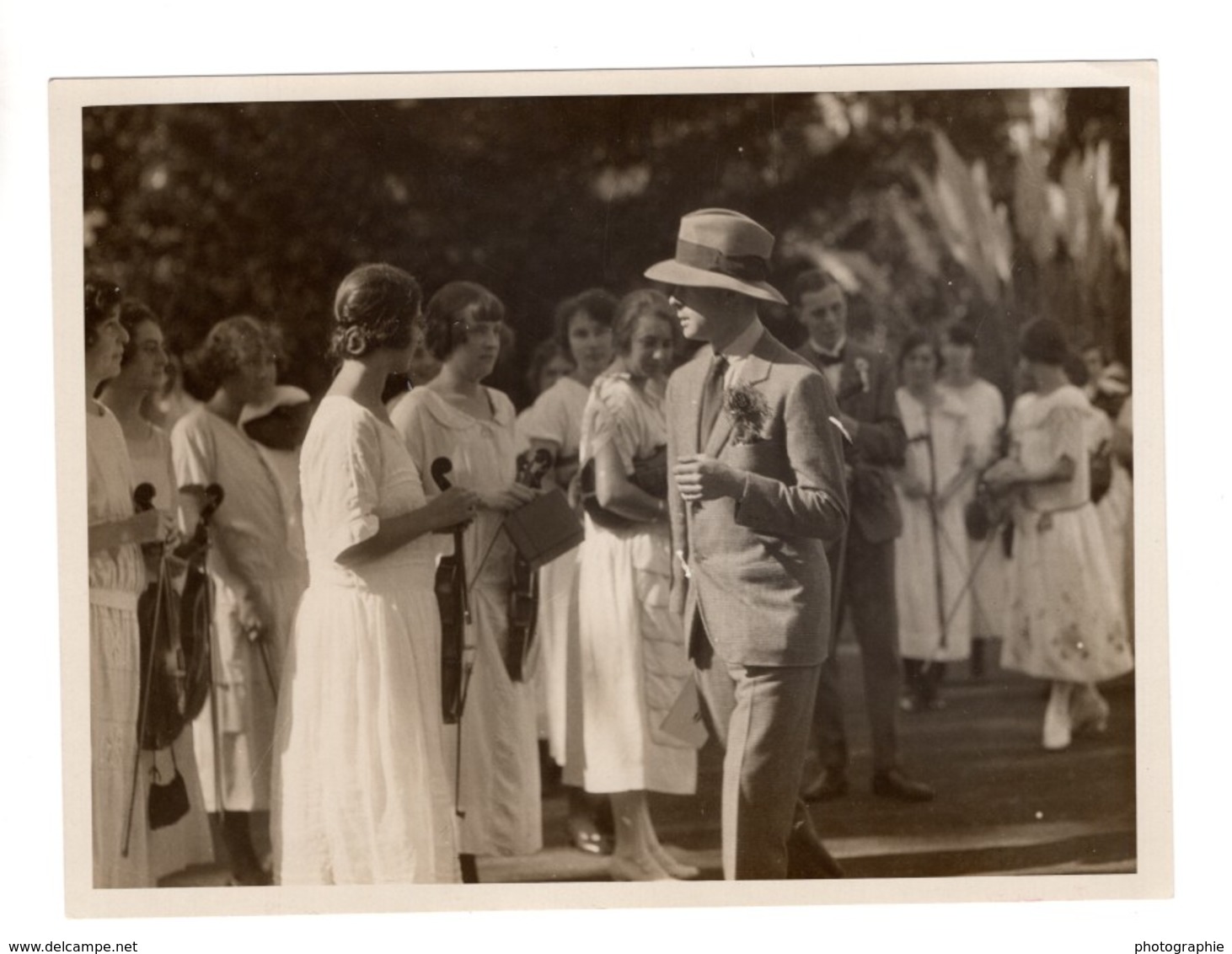 Afrique Du Sud Grahamstown Prince De Galles Violonistes Ancienne Photo Sketch 1925 - War, Military