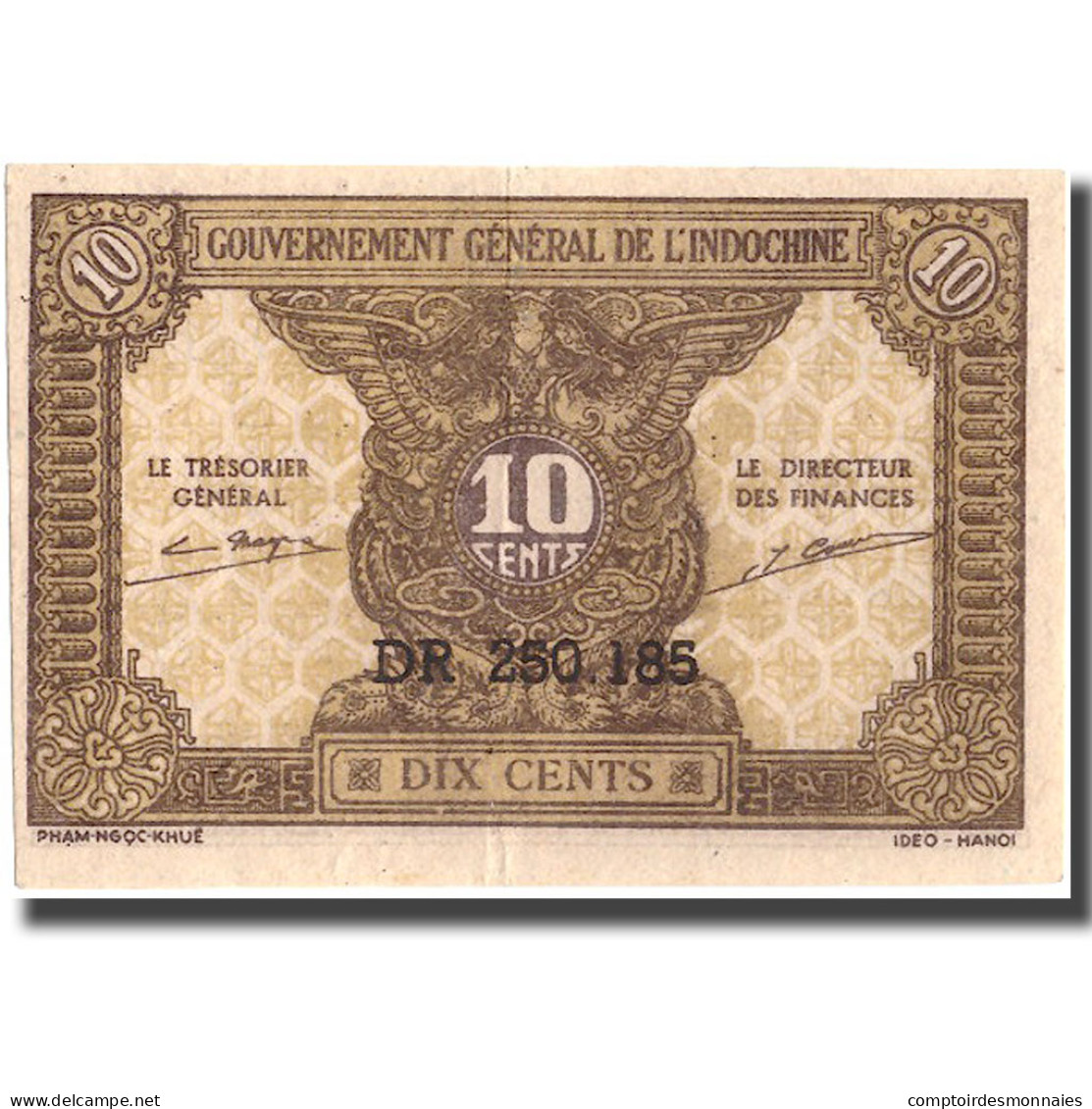 Billet, FRENCH INDO-CHINA, 10 Cents, Undated (1942), KM:89a, TTB+ - Indochina