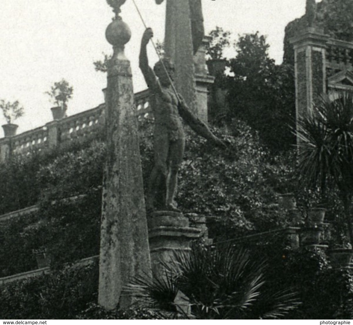 Italie Lac Majeur Isola Bella Jardins Ancienne Photo Stereo Possemiers 1900 - Photos Stéréoscopiques