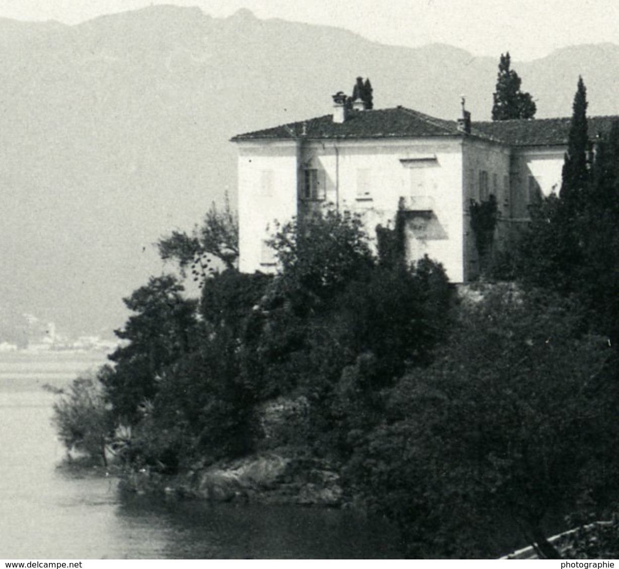 Italie Lac Majeur Pallanza Castagnola Ancienne Photo Stereo Possemiers 1900 - Stereoscoop