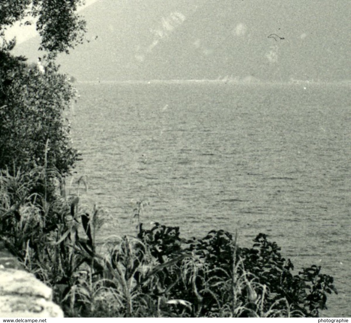 Italie Lac De Lugano Chemin D'Albogasio à Oria Ancienne Photo Stereo Possemiers 1900 - Photos Stéréoscopiques