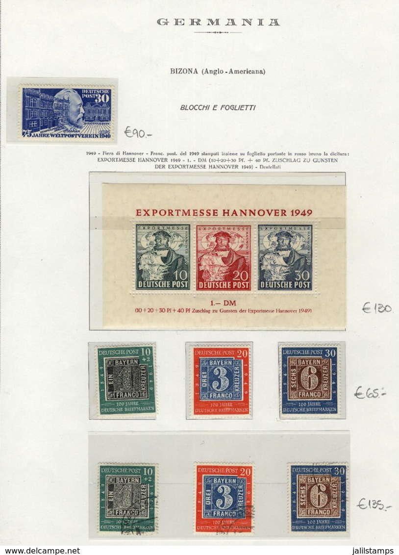 GERMANY - ALLIED OCCUPATION: Collection Of Used And Mint Stamps In Marini Album, Almost Complete And Of Excellent Qualit - Autres & Non Classés