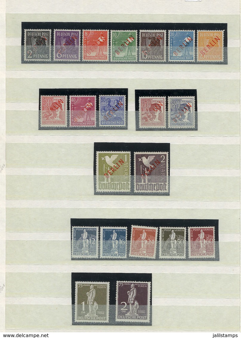 WEST GERMANY: Important Stock Of Good Stamps And Sets In A Stockbook, Also Including Good First Issues Of West Berlin. M - Autres & Non Classés