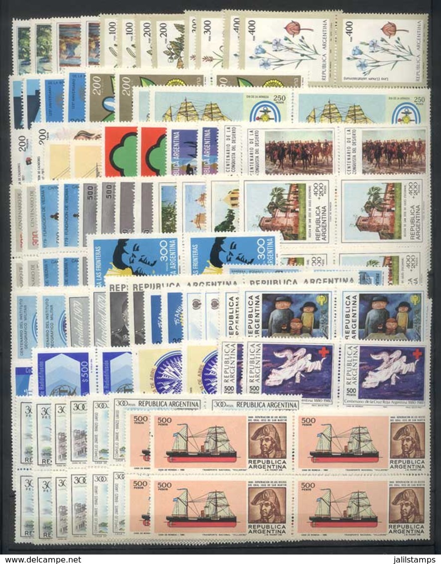 ARGENTINA: Stockbook With Never Hinged Stamps, Generally In Blocks Of 4, Little Duplication, Very Fine Quality. Catalog  - Collections, Lots & Séries