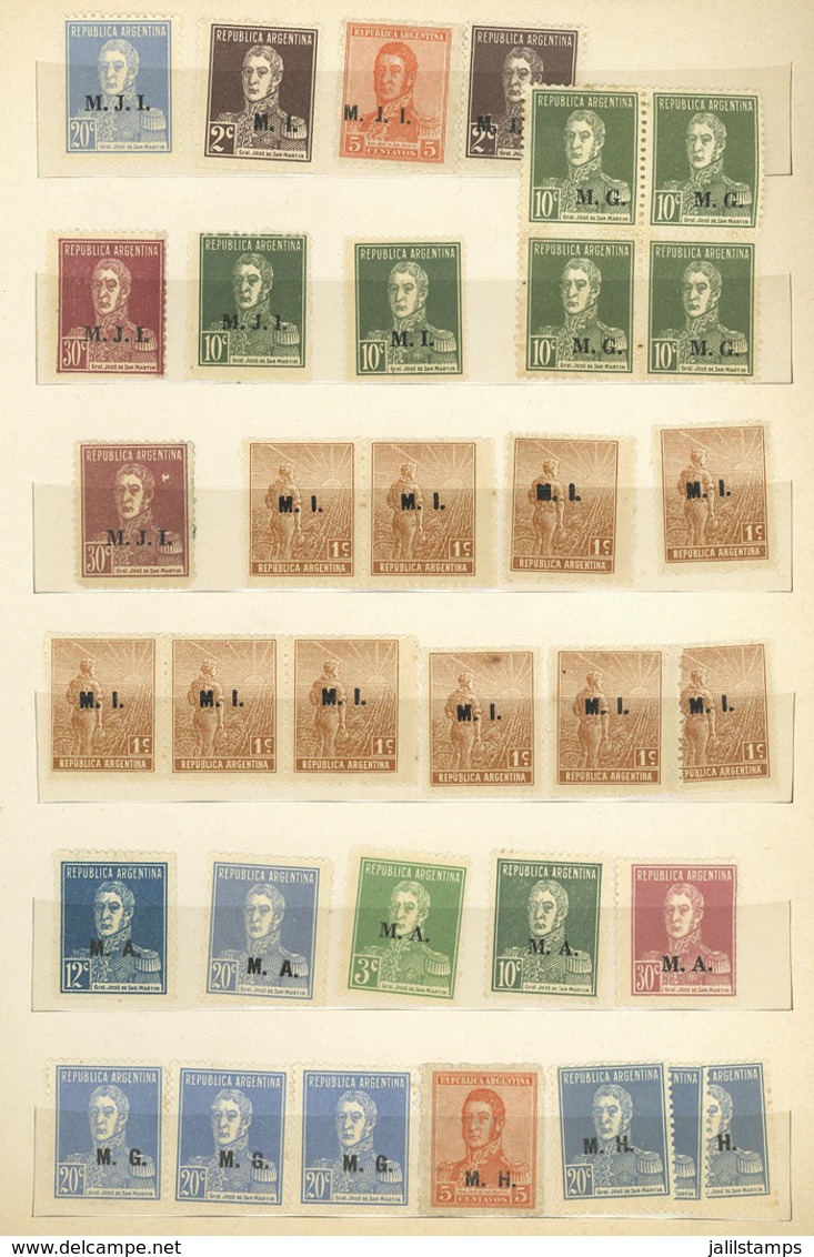 ARGENTINA: OFFICIAL STAMPS: Stockbook With Large Number Of Stamps, Most Unused, The General Quality Is Fine To VF. It In - Collections, Lots & Séries