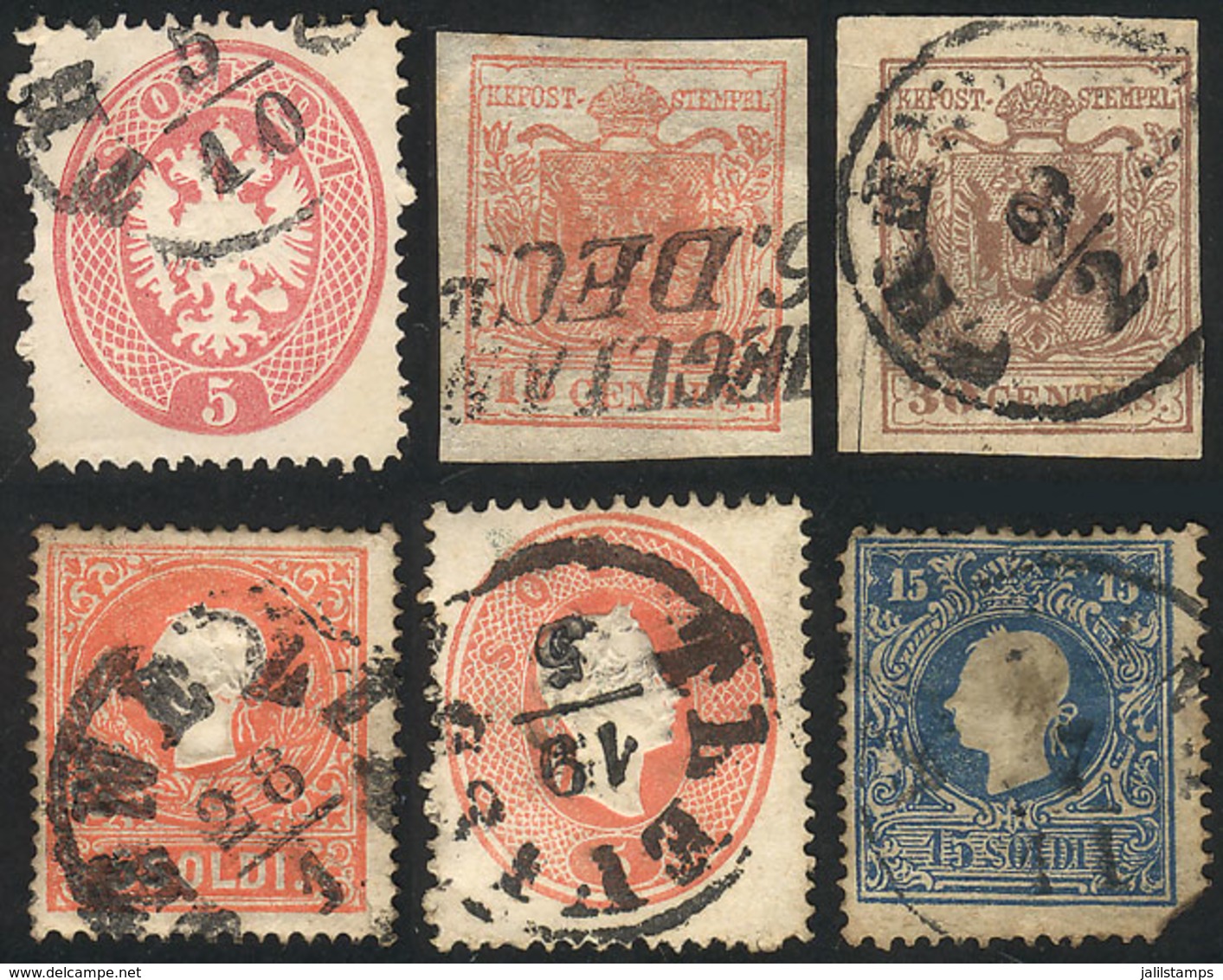 AUSTRIA: Small Lot Of Classic Stamps With Interesting Cancels, Almost All Of Fine To VF Quality! - Otros & Sin Clasificación