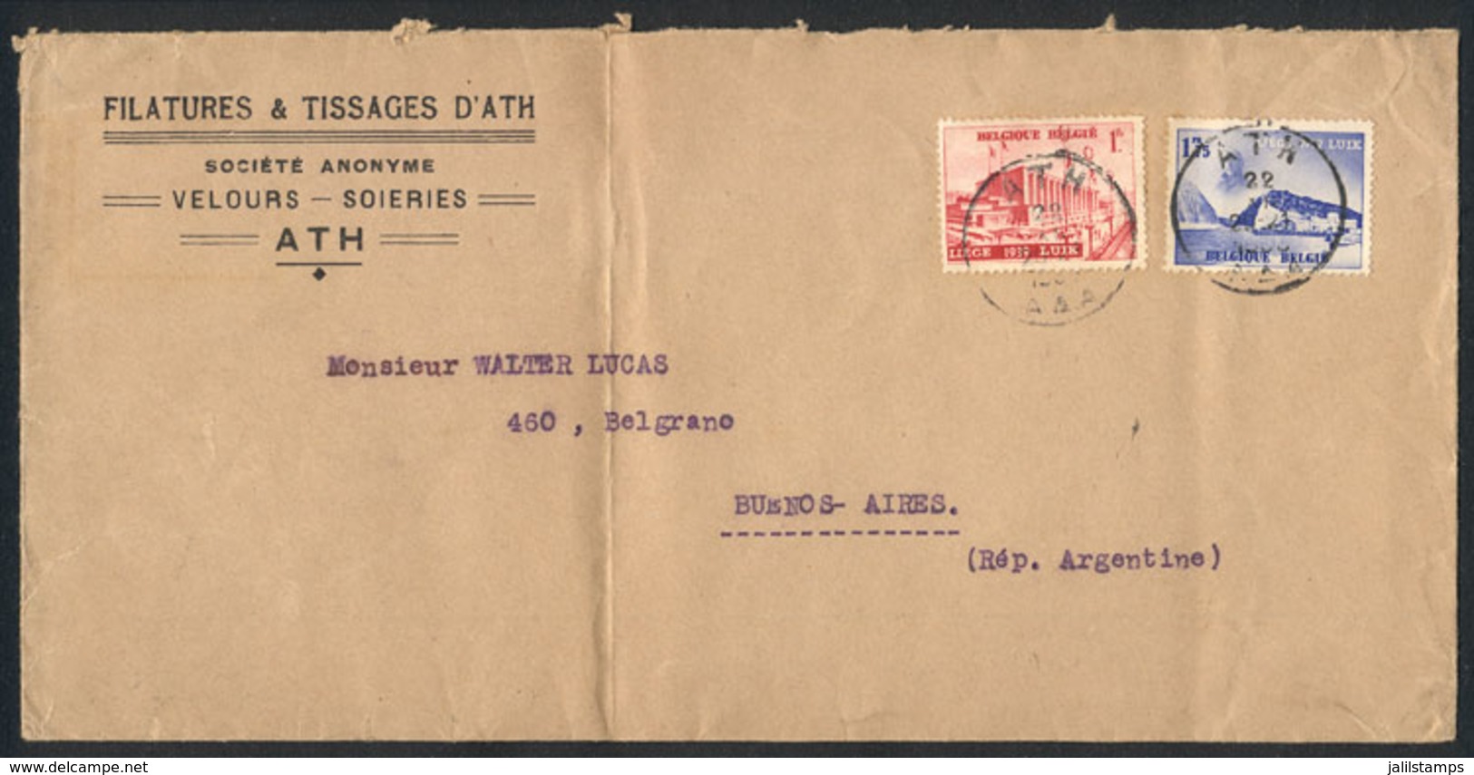 BELGIUM: 3 Covers Sent To Argentina Between 1940 And 1946, Interesting Frankings, VF Quality! - Autres & Non Classés