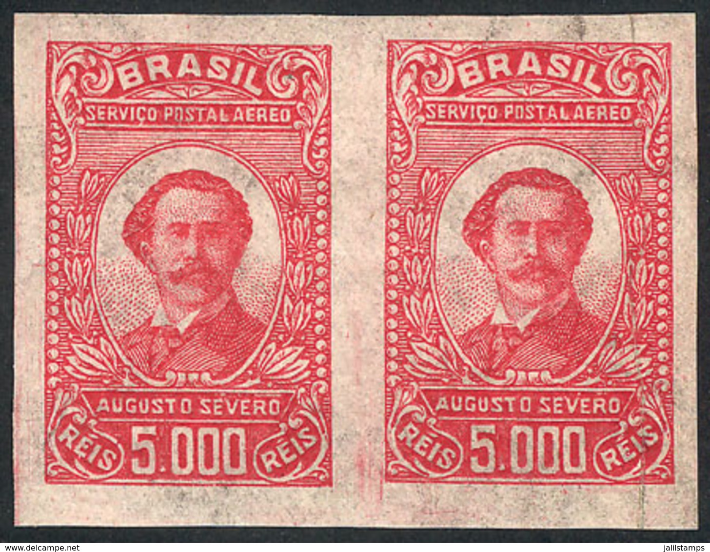 BRAZIL: Sc.C23, IMPERFORTE Pair (RHM. A-24SD C), RHM Catalog Value 1,900Rs., Rare! - Andere & Zonder Classificatie