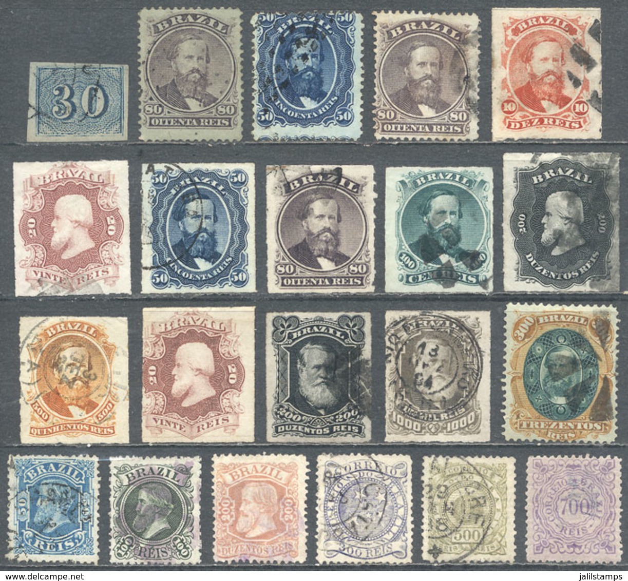 BRAZIL: Lot Of Interesting Old Stamps Of VF Quality, All Different, Scott Catalog Value US$760, Good Opportunity! - Sonstige & Ohne Zuordnung