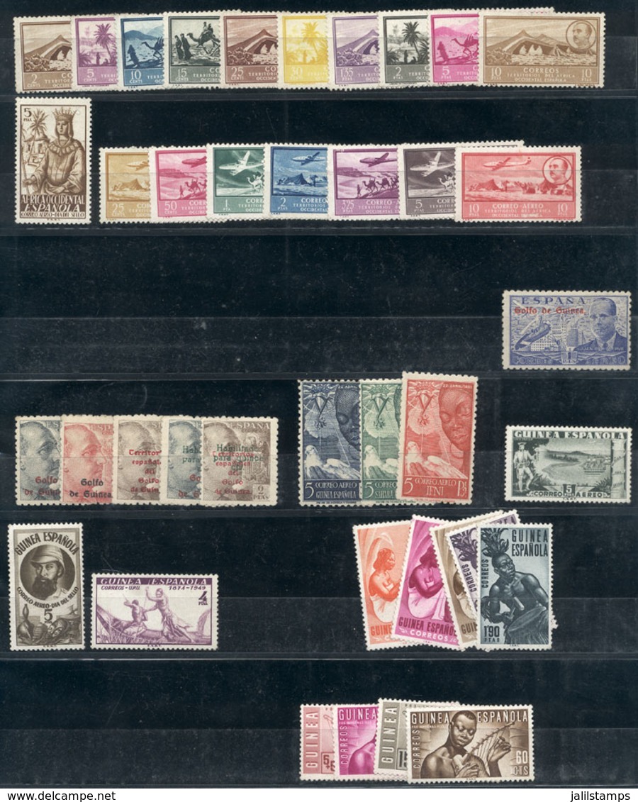 SPANISH COLONIES: Lot Of Sets And Good Values Mounted On 4 Stock Pages, High Catalogue Value, VF General Quality, Good O - Autres & Non Classés
